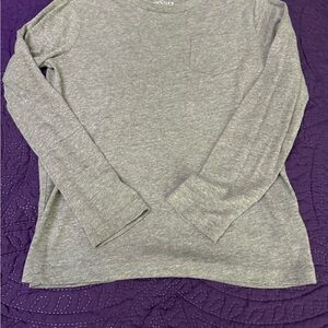 J Crew Crewcuts Gray Long Sleeve Jersey Knit Pocket Tee 8